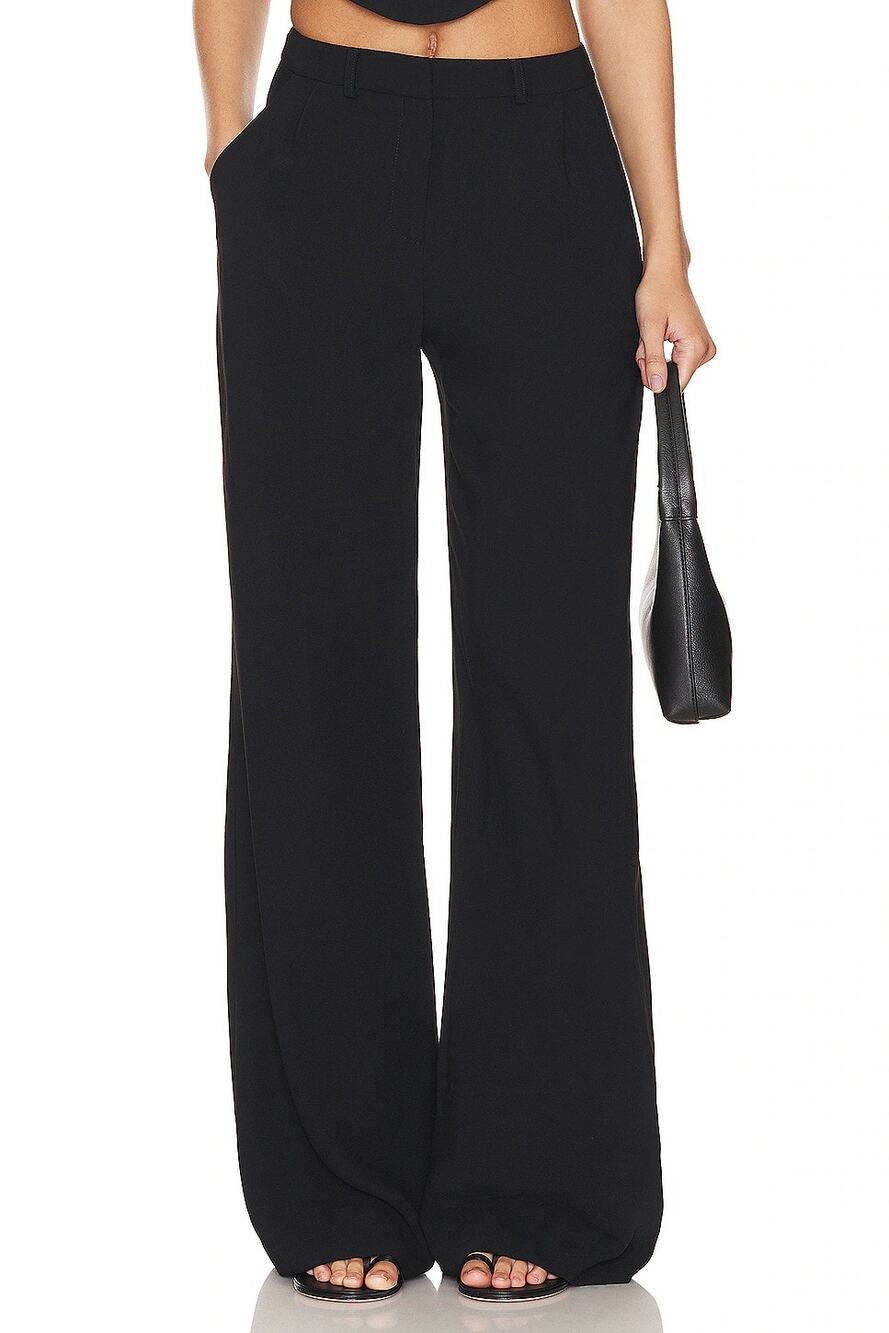 Amanda Uprichard x REVOLVE Slater Trouser Pants Wide Leg Preppy Office Career L
